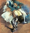 Dancer Canvas Paintings - Dancer Fastening her Pump